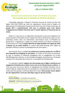 Communiqué EELV- CPER17Fev2015